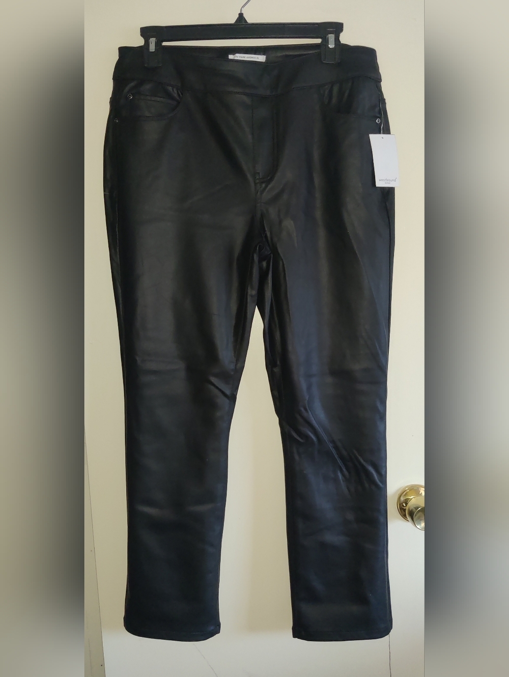 Westbound Black Faux Leather Pants